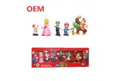 China Mini Figures Supreme PVC Action Figure Model 6pcs Set Mario Toy Manufacturer supplier