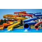 Height 8m Water Park Slide Custom Amusement Rides Fiberglass Slide For Kids