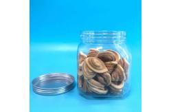 China Clear Rectangular 820ml Plastic Cookie Jars For Chocolate Snacks supplier
