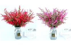China 34cm Length Artificial Lavender Flower 7 Forks With Iron Wire supplier