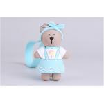 Custom Cute Soft PVC Rubber Teddy Bear Miniature Key Chain Souvenir For Sale for sale