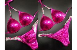 China Shiny NPC IFBB Bikini Suits With Rhinestones / NPC Figure Competition Suits supplier