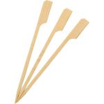 Food Grade Natural Wooden Bamboo Paddle Picks Skewers For Fruit 18cm for sale