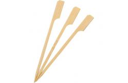 China 25cm Disposable Green Wooden Bamboo Sticks Bamboo Paddle Skewers supplier