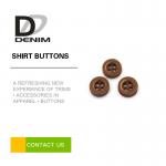 Durable Casual Dress Shirt Buttons Replacement , Resin 4 Hole Button for sale