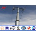 Steel Round Mast Electrical Steel Tubular Transmission Line Pole Tower With Power Equipment for sale