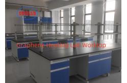 China School Science Experiments Chemistry Heating Lab Workbench with Reagent Rack supplier