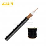 Bare Copper RG59 CATV Coaxial Cable with Solid PE 95% CCA Braid PVC Jacket for sale