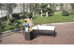 China Wicker Rattan Sun Lounger , Lounge Chair Set For Patio / Balcony supplier