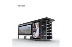China Anti Rust 4200mm Length Smart Bus Shelter With Advertising Multi Poster supplier