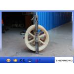 Nylon Large Diameter Rope Pulley Stringing Block / Cable Pulling Pulley Steel Frame for sale
