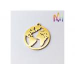 20x25mm Hollow Shaped Flat Globe Engraved Bracelet Charms
