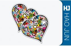 China Shape Custom Adhesive Stickers / Custom Die Cut Stickers Coating Paper Materials supplier