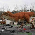 Theme Park Equipment Realistic Animatronic Dinosaur Model Carnotaurus Statue
