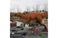 China Theme Park Equipment Realistic Animatronic Dinosaur Model Carnotaurus Statue supplier