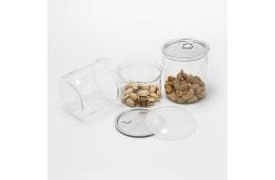 China FDA Certified Clear PET Plastic Cylinder Drink Can Container With Lid supplier
