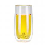 Mountain Shap Clear Coffee Mugs , Borosilicate Insulated Double Wall Glass Cup for sale