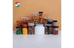 China High Transparent Airting Plastic Can with Screw Top for Nuts Peanuts supplier