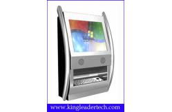 China TFT LCD Display Fashionable Wall Mount Kiosk Wth Rugged Metal Keyboard supplier