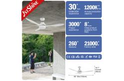China Plastic High RPM Dimmable LED Ceiling Fan Light With Remote Control supplier