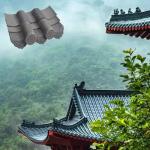 frost resistance Asian Japanese Style Roof Tiles Unglazed Building Materials for sale