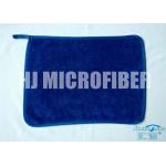 Blue 30 * 40  microfiber dish towels , weft twist Ultra Thick Plush Fleece cleaning microfiber cloth for sale