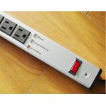 Horizontal Surge Protector Power Strip 5 Outlet , Universal Electrical Power Bar