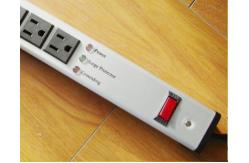 China 12 Outlet Multi Plug Extension Sockets , Long Industrial Power Strip With Metal Housing supplier