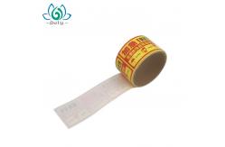 China Two Layers Rectangle Custom Logo Printing Linerless Labels supplier