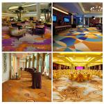 Elegant Plush Printed Commercial Floor Covering Grenn Peacock Pattern for sale