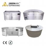 Customized Rectangle Teppanyaki Hibachi Grill Table , Gas Grill Griddle Plate