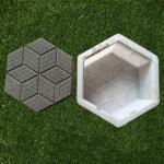 X Shape Rock Interlocking Plastic Paving Brick Moulds For Pavement