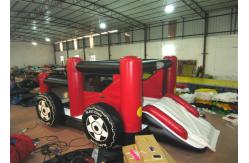 China New inflatable blast zone themed combo PVC material red small car inflatable combo supplier