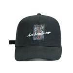 Fashion Adult Baseball Hats Sublimation Embroidery Patch Black Headwear for sale