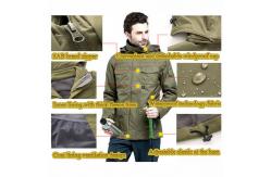 China 2 Pieces Camping Coat Seamless Waterproof Zipper Adjustable Cuff Hign Density supplier