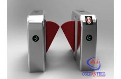 China Slide Gate Flap Barrier Turnstile Retractable Wings With Face Recognition System supplier