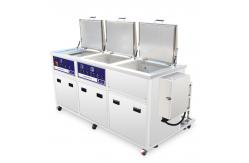 China Three Tanks Industrial Ultrasonic Cleaning System With Ultrasonic Washing Ringsing Drying supplier