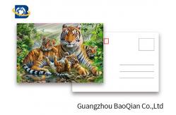 China 0.6mm PET 3D Postcard Animation Picture CMYK Printing Tiget Pattern Tear - Proof supplier