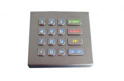 China 16 Keys Panel Mount Keypad IP68 Dynamic Waterproof Backlit With USB Interface supplier