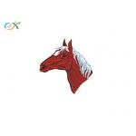 China Emblem Logo Iron On Embroidered Patches Rayon Custom Animal Horse Pattern for sale