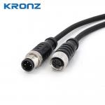 M12 Connector Straight Cable Outlet M12 Male Connector with PVC Pre-molded Cable for sale