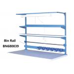 Blue Industrial Work Benches Storage Bin Rails For Increasing Efficiency 48 for sale