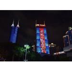 P31.25 outdoor DIP 3 in 1 video play full color led transparent grid display screen P31.25 rgb pixel mesh for sale