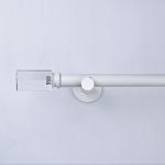 White Color Crystal Decorative Curtain Rod Set 28mm Simple Curtain Rod pipe for sale