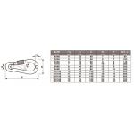 DIN 5299 form D steel galvanized snap hook with screw