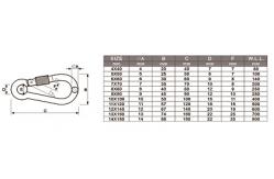 China DIN 5299 form D steel galvanized snap hook with screw supplier