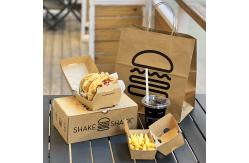 China Customized Printing Hamburger And French Fries Takeaway Box Eco-friendly Hamburger Packaging Box supplier