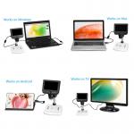 Brightness Adjustable Digital LCD Microscope DC 5V/1A Manual Focus 5mm To 80mm