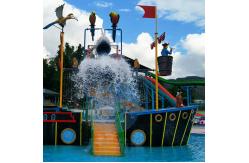 China Fiberglass Water Tower Slide Pirate Ship Anti Rust Playground Aqua Park Slides supplier
