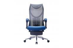 China Black And Blue Fabric Mesh Comfortable Executive Office Chair With Armrest supplier